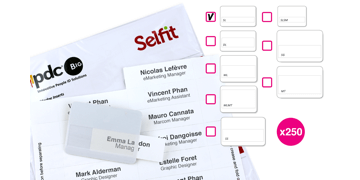 Single line Selfit® Inserts, 70 x 12 mm, White, 250 inserts
