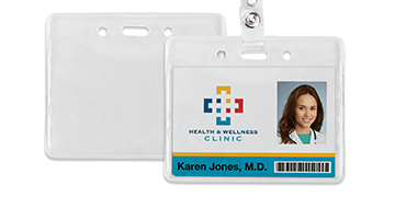 Textured Vinyl Badge Holder - Credit Card Size (CR80)