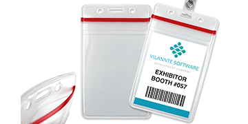 Vinyl Badge Holder with Resealable Zip Closure - 60 x 99 mm Insert