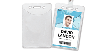 Anti-Print Transfer Vinyl Badge Holder - Credit Card Size (CR80)
