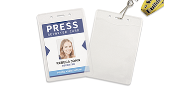 Textured Vinyl Badge Holder - 76 x 102 mm Insert