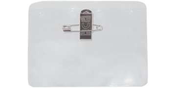 Vinyl Badge Holder with Pin-Clip combo - 102 x 78 mm Insert
