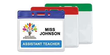 Colour coded Vinyl Badge Holders - Credit Card Size (CR80)