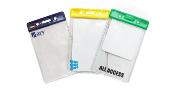 Custom Colour coded Vinyl Badge Holders - Credit Card Size (CR80)