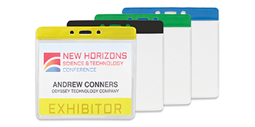 Colour coded Vinyl Badge Holders - 116 x 93 mm Insert