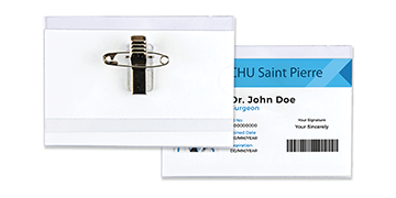 Conference Badge Holder with Pin-Clip combo - 90 x 57 mm Insert