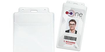 Vinyl Badge Holder with Tuck-In Flap - 95 x 170 mm Insert