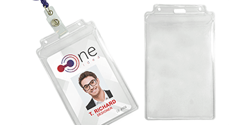 Vinyl Badge Holder with Tuck-In Flap - 89 x 138 mm Insert