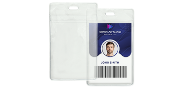 Vinyl Badge Holder with Front & Back Pocket - 76 x 108 mm Insert