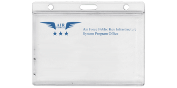 Custom Horizontal Rigid One-Card Holder with Thumb Notch - Frosted