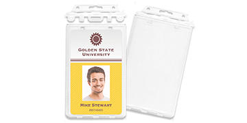 Vertical Rigid Perma-Lock Multi-Card Holder - Clear