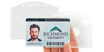 Horizontal Rigid One-Card Holder with Thumb Notch - Clear