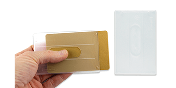 Semi-Rigid One-Card Dispenser with Thumb Notch - Frosted