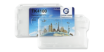 Premium Horizontal Rigid One-Card Holder with Thumb Notch