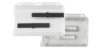 Premium Horizontal Rigid Two-Card Holder with Sliders