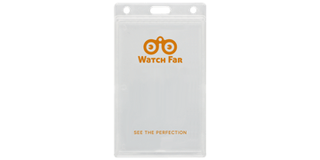 Custom Vertical Rigid One-Card Holder with Thumb Notch - Frosted