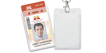 Premium Vertical Vinyl 2-Pocket Holder - Credit Card Size (CR80)