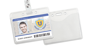 Premium Horizontal Vinyl 2-Pocket Holder - Credit Card Size (CR80)