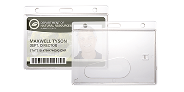 Horizontal Rigid One-Card Holder with Thumb Notch - Clear