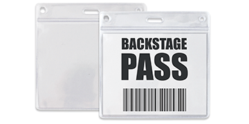 Vinyl Badge Holder with Front Pocket - 102 x 80 mm Insert