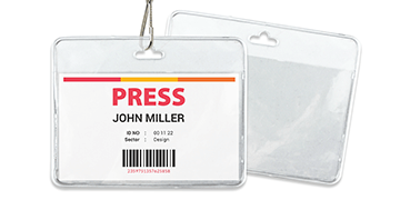 Vinyl Badge Holder - Credit Card Size (CR80)