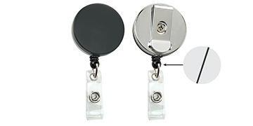 Heavy-Duty Badge-Reel with Nylon Cord & Clear Vinyl Strap