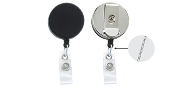 Heavy-Duty Badge-Reel with Chain Cord & Reinforced Vinyl Strap