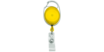 Premium Carabiner Badge-Reel, yellow