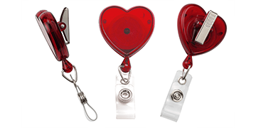 Red Heart Shaped Badge-Reel