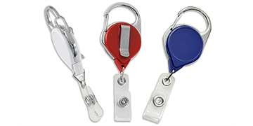 No-Twist Carabiner Badge-Reel with Multiple Attachments