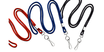 Round 3mm Lanyards with Metal Swivel Hook