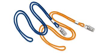 Round 3mm Lanyards with Metal Bulldog Clip