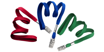 Tubular 10mm Lanyards with Bulldog Clip