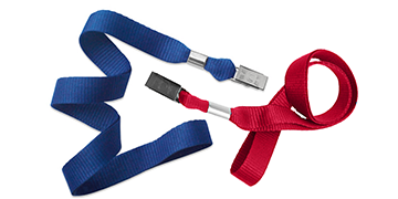Flat 15mm Lanyards with Bulldog Clip