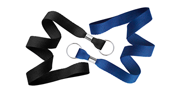 Flat 15mm Lanyards with Split Ring
