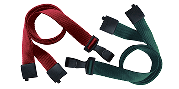 100% Recycled P.E.T Break-Away Lanyards with Wide No-Twist Plastic Hook, 15mm wide