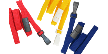 Tubular 10mm Break-Away Lanyards with Plastic Hook