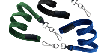 Tubular 10mm Break-Away Lanyards with Metal Swivel Hook