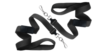 Flat 15mm Break-Away Lanyards with Metal Swivel Hook