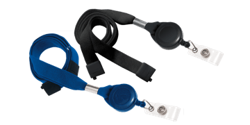 Flexible Tubular 15mm Break-Away Lanyards with Badge Reel