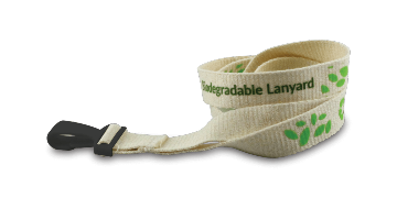 Custom 15mm Compostable Organic Cotton Lanyard - One-Colour Print
