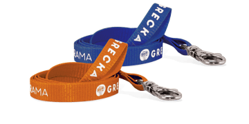 Custom 10mm Ribbed Polyester Lanyards - One Colour Print