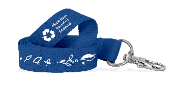 Custom 15mm Recycled P. E. T. Lanyards - One-Colour Print