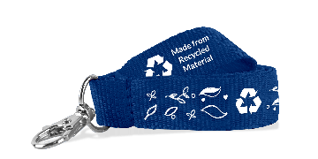 Custom 20mm Recycled P. E. T. Lanyards - One-Colour Print