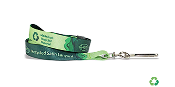 Custom 15mm Recycled P. E. T. Satin Lanyards - Full-Colour Print
