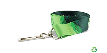 Custom 25mm Recycled P. E. T. Satin Lanyards - Full-Colour Print