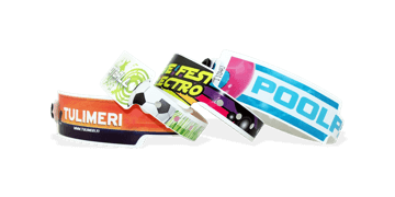 Custom Full-Colour plastic wristbands 25 mm Wide