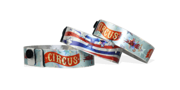 Custom Full-Colour Holographic wristbands 19 mm stars