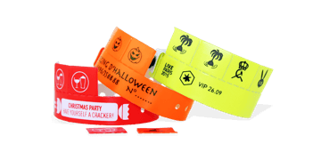 Custom 4-Tab Vinyl wristbands 19 mm