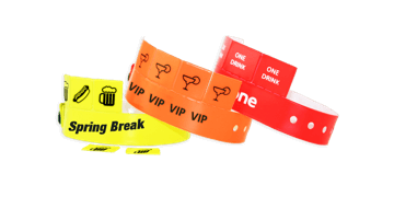 Custom 5-Tab Vinyl wristbands 19 mm